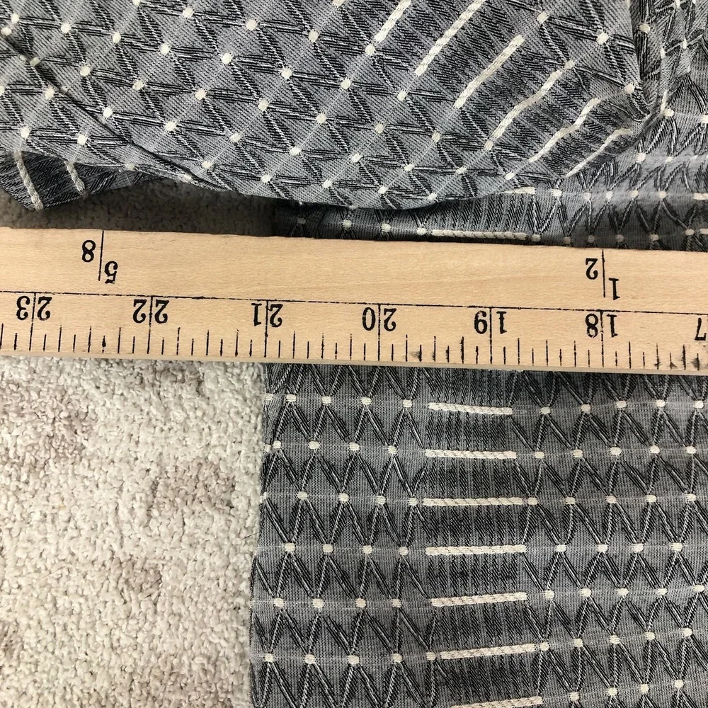 Notations Womens Jacket Medium Gray‎ striped Style #MTPJ0124 3/4 Sleeve Crop Vtg
